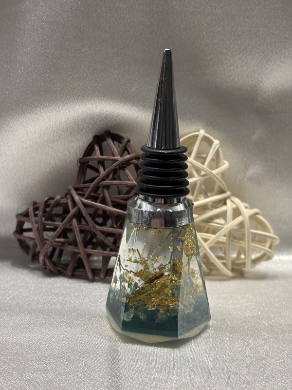 Bouchon pour bouteille de vin décoratif résine époxy – Image 25