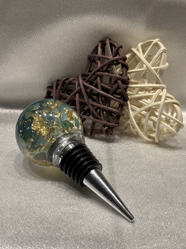 Bouchon pour bouteille de vin décoratif résine époxy – Image 20
