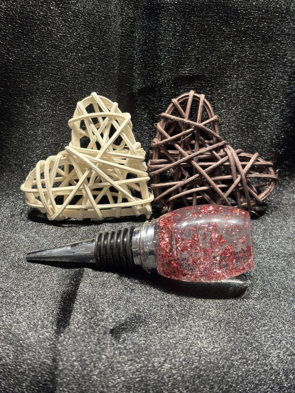 Bouchon pour bouteille de vin décoratif résine époxy – Image 3