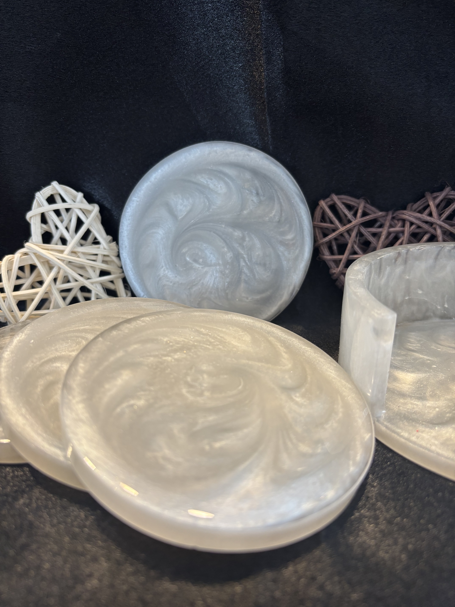 Ensemble de 4 sous-verres avec support – Image 3