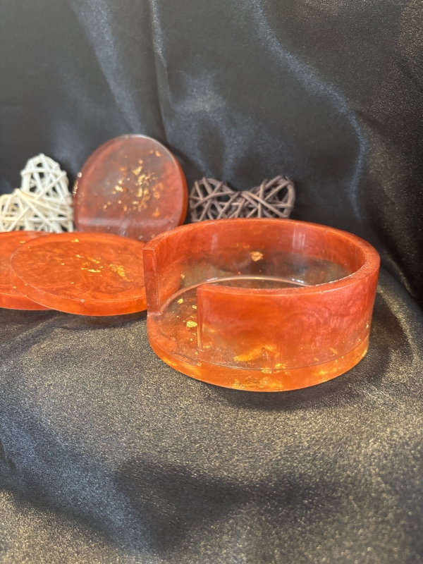 Ensemble de 4 sous-verres avec support – Image 3