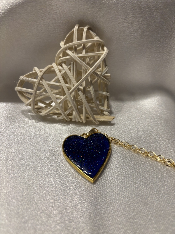 Pendentif coeur doré. Chaîne 18po – Image 6